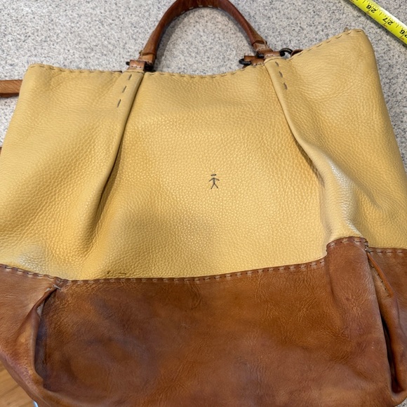 Chic Tan and Brown Leather Tote - Picture 9 of 16